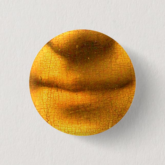 Bóton Redondo 2.54cm Sorriso da Mona (Frente)