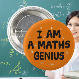 Bóton Redondo 2.54cm Sou professor de Matemática do Genius Matemático