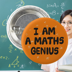 Bóton Redondo 2.54cm Sou professor de Matemática do Genius Matemático