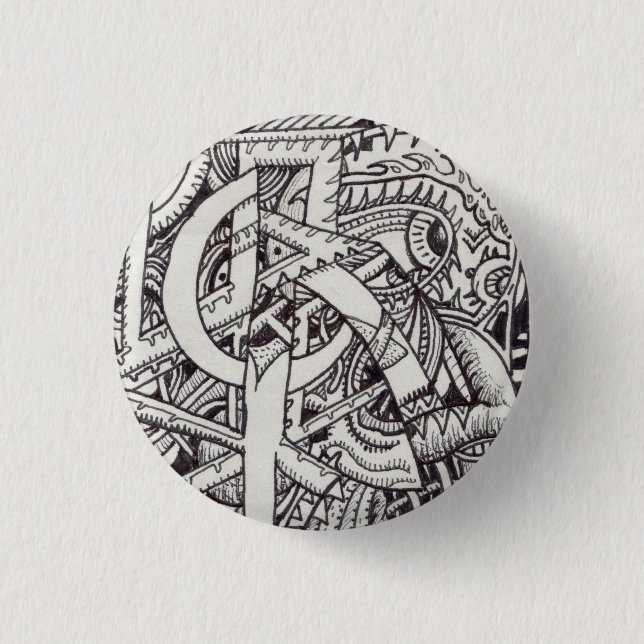 Bóton Redondo 2.54cm Sr. Emptyful (detalhes) (Frente)