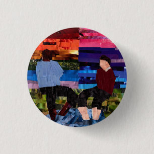 Bóton Redondo 2.54cm Sr. Rogers e Oficial Clemmons