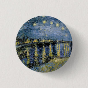 Bóton Redondo 2.54cm Starry Night Vincent van Gogh