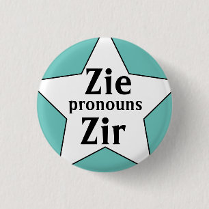 Bóton Redondo 2.54cm Starry Zie Zir Pronouns