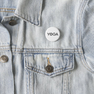 Bóton Redondo 2.54cm Sticker Yoga-Schriftzug