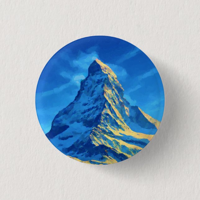 Bóton Redondo 2.54cm Suiça de Matterhorn Zematt (Frente)