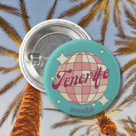 Bóton Redondo 2.54cm Sumário da ilha canária de Tenerife Espanha