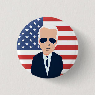 Bóton Redondo 2.54cm Suporte a Joe Biden Eleições Presidenciais 2024
