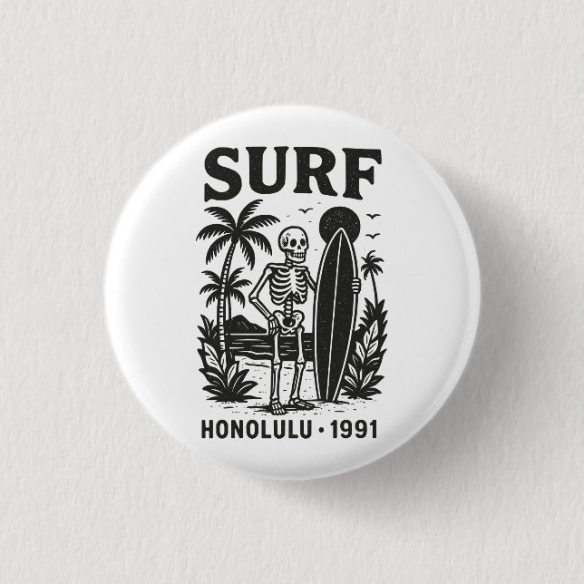 Bóton Redondo 2.54cm Surf Honolulu (Frente)
