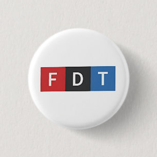 Bóton Redondo 2.54cm Sutil Anti-Trump FDT Anti-Maga Democratas
