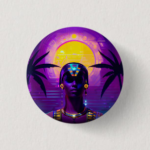 Bóton Redondo 2.54cm Synthwave Pharaoh