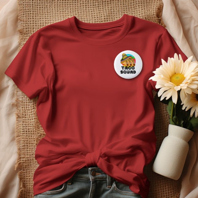 Bóton Redondo 2.54cm Taco Squad, Cinco de Mayo (Taco Squad Button)