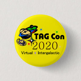 Bóton Redondo 2.54cm TAG Con 2020-Virtual Intergalactic YELLOW QUADRANT