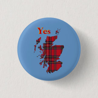Bóton Redondo 2.54cm Tartan sim Scotland Pinback do #indyref