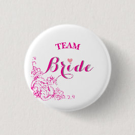 Bóton Redondo 2.54cm Team Bride ladkiwale badge Button