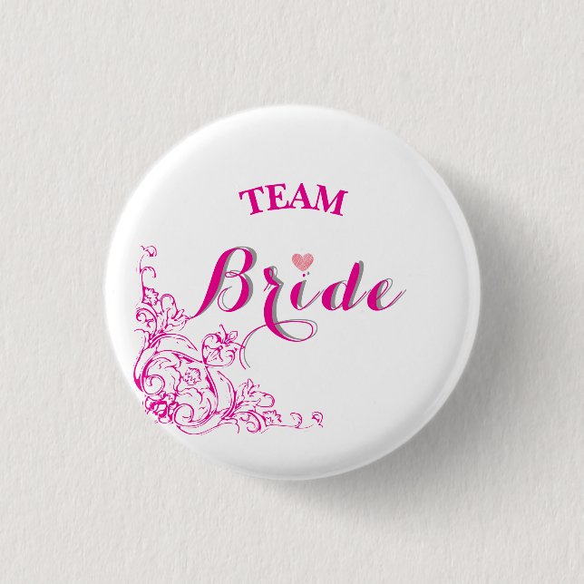 Bóton Redondo 2.54cm Team Bride ladkiwale badge  Button (Frente)