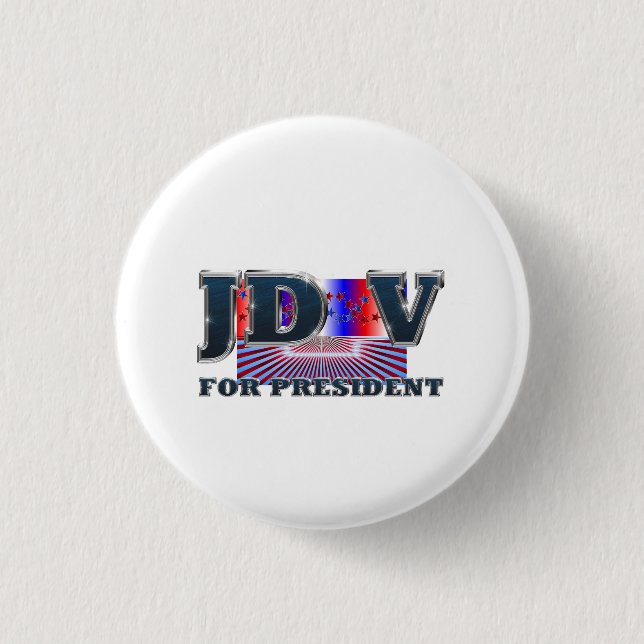 Bóton Redondo 2.54cm TEE JD Vance para Presidente (Frente)