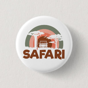 Bóton Redondo 2.54cm Tema África Safari