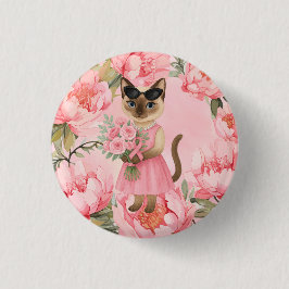 Bóton Redondo 2.54cm Temático "Sensibilização do Cancer da Mama"