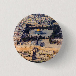 Bóton Redondo 2.54cm Templo Monte Jerusalém Cidade Velha Domo da Rocha