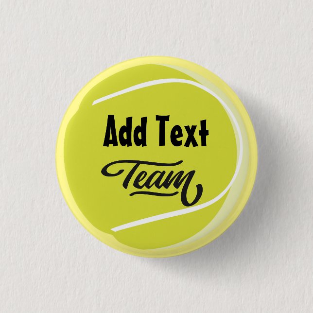 Bóton Redondo 2.54cm Tênis com o nome da sua equipe na bola (Frente)