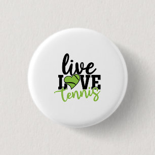 Bóton Redondo 2.54cm Tênis Player Live Love Tênis