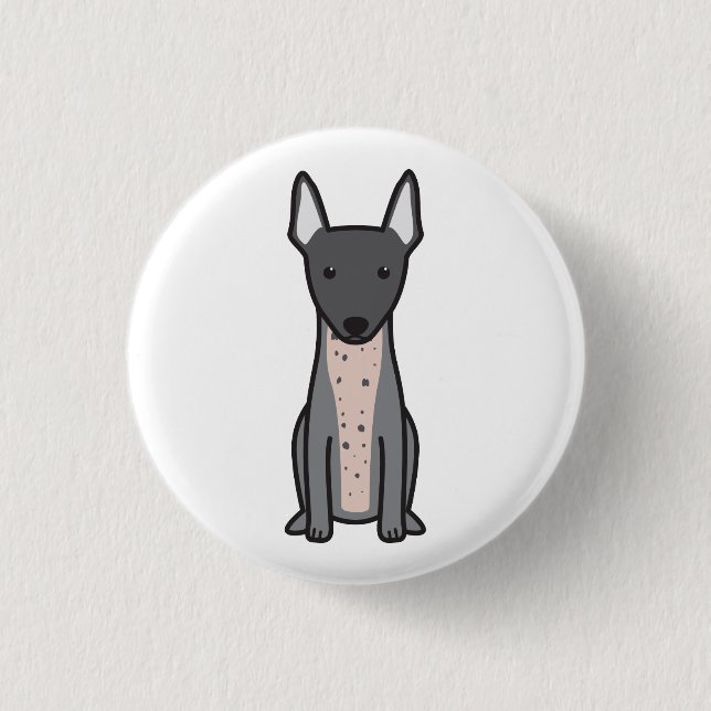 Bóton Redondo 2.54cm Terrier calvo americano (Frente)