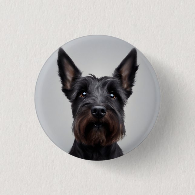 Bóton Redondo 2.54cm Terrier escocês (Frente)