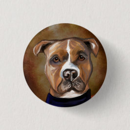BÓTON REDONDO 2.54CM TERRIER STAFFORDSHIRE AMERICANO