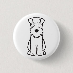Bóton Redondo 2.54cm Terrier Wheaten brandamente revestido