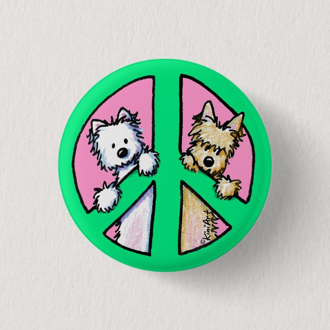 Bóton Redondo 2.54cm Terriers For Peace (Frente)