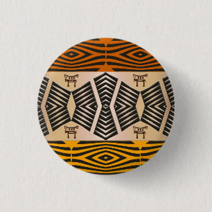 Bóton Redondo 2.54cm teste padrão tribal africano étnico