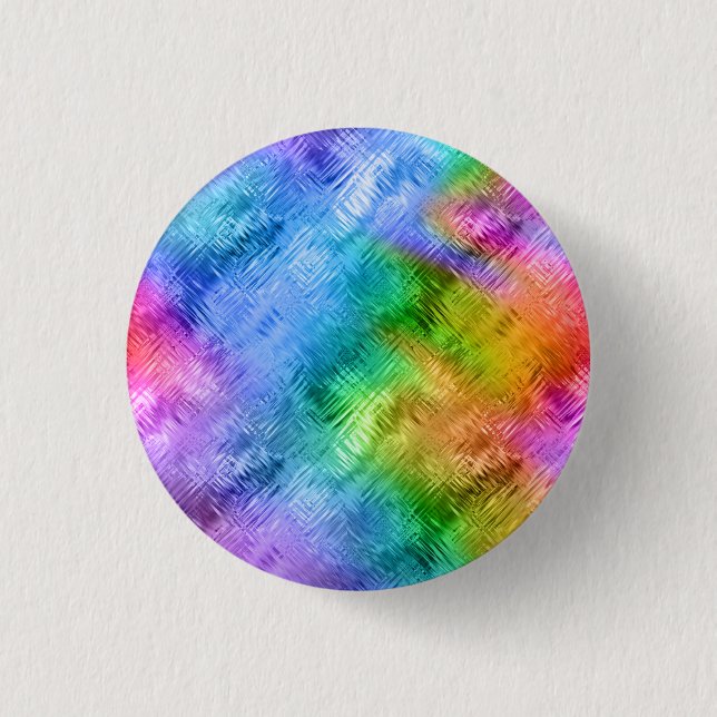 Bóton Redondo 2.54cm Textura Azul de Topaz Mística (Frente)