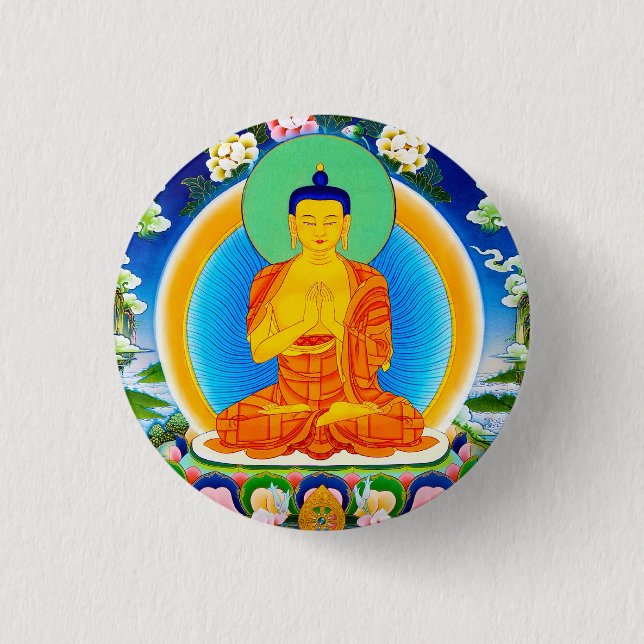 Bóton Redondo 2.54cm Thangka tibetano oriental legal Prabhutaratna (Frente)