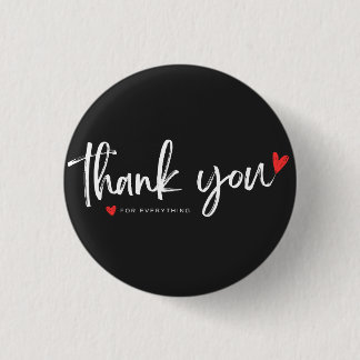 Bóton Redondo 2.54cm Thank You Minimalist Button Badge