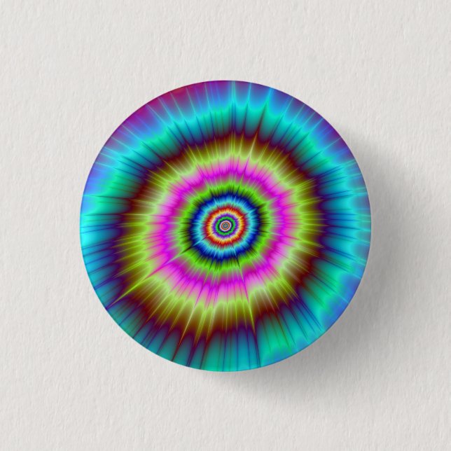 Bóton Redondo 2.54cm Tie Dye Explosion (Frente)