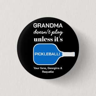 Bóton Redondo 2.54cm Típica Engraçado Jogador Personalizado De Pickleba