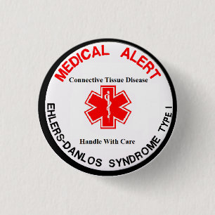 Bóton Redondo 2.54cm Tipo do EDS - 1 botão alerta médico