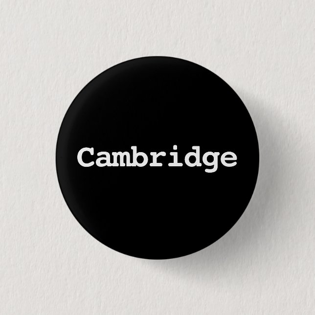 Bóton Redondo 2.54cm Tipografia de Cambridge personalizável (Frente)