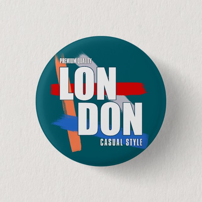Bóton Redondo 2.54cm Tipografia de Londres (Frente)