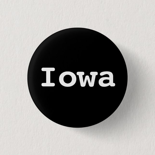 Bóton Redondo 2.54cm Tipografia Iowa Personalizável (Frente)