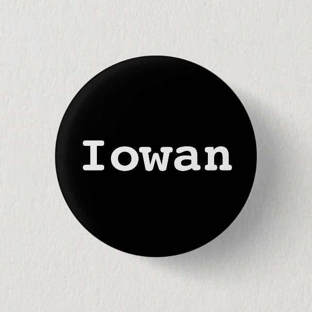 Bóton Redondo 2.54cm Tipografia Iowana Personalizável (Frente)