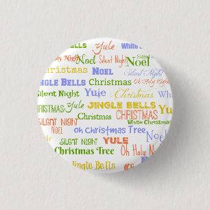 Bóton Redondo 2.54cm Títulos clássicos de música noel de Natal e fer