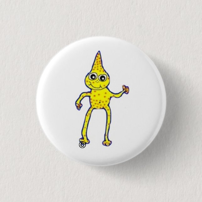 Bóton Redondo 2.54cm Todos ama aliens amigáveis! (Frente)