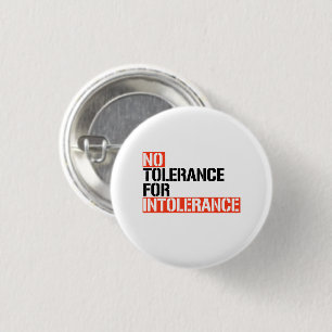 Bóton Redondo 2.54cm Tolerância Zero para a Intolerância