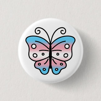 Bóton Redondo 2.54cm Transgender Pride Butterfly Pin Badge