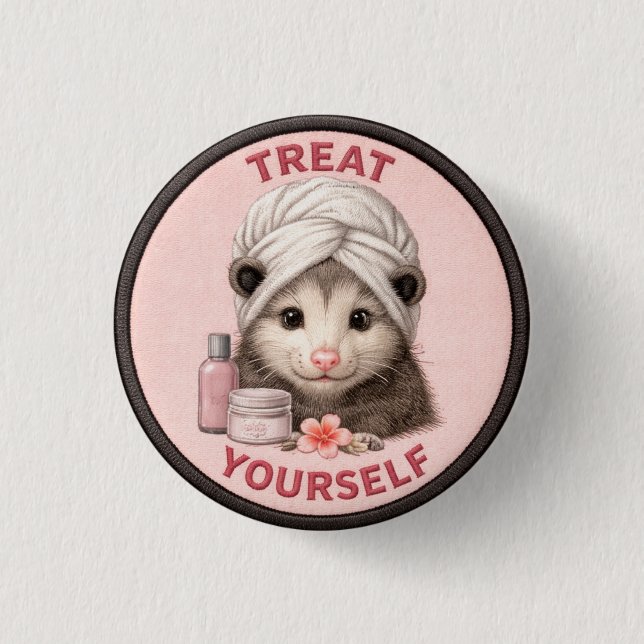 Bóton Redondo 2.54cm Trate a Si Mesmo (Frente)