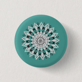 Bóton Redondo 2.54cm Travesseiro decorativo Design de Flor Mandala