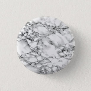 Bóton Redondo 2.54cm Trendy White Marble Stone