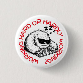Bóton Redondo 2.54cm Triblenda Sleeping on Keyboard Abominable Snowman