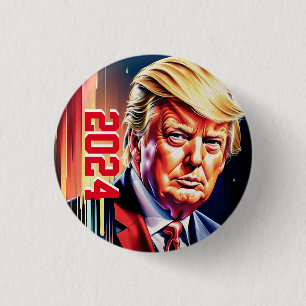 Bóton Redondo 2.54cm Trump 2024